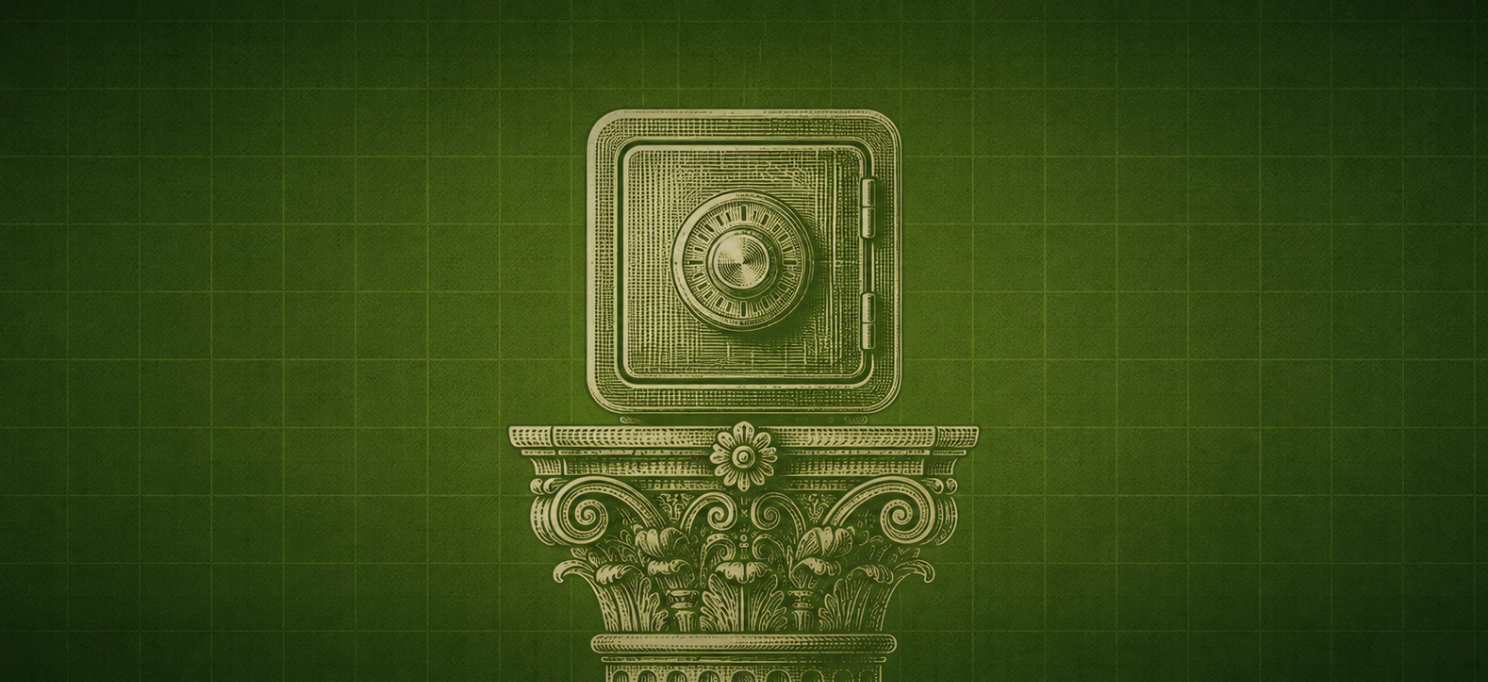 Vaulted reserve safe above a classical capital
